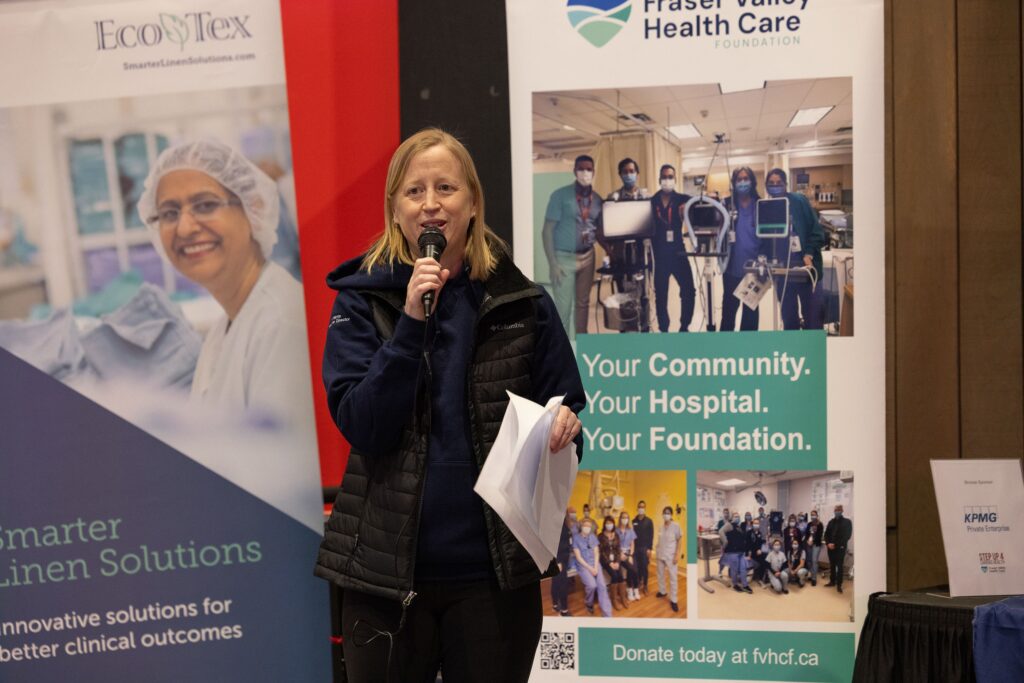 woman at fundraising event