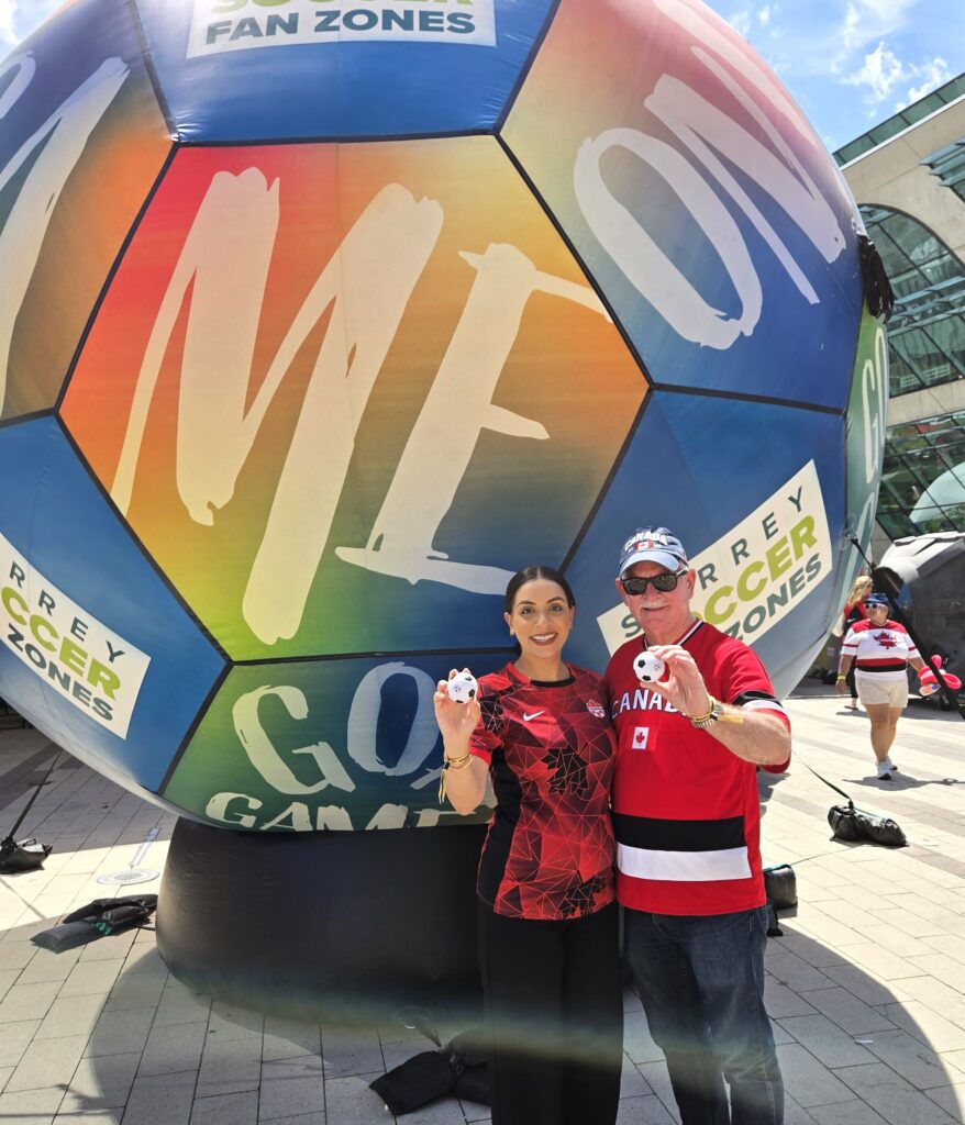 Garry Begg and Jessie Sunner at FIFA World Cup