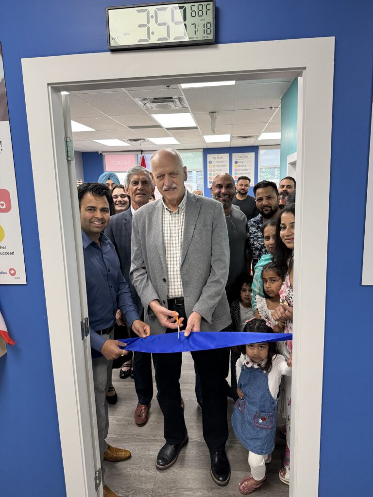 Franchise Owner/Director JT Suman connecting with guests and community leaders inside the new center.